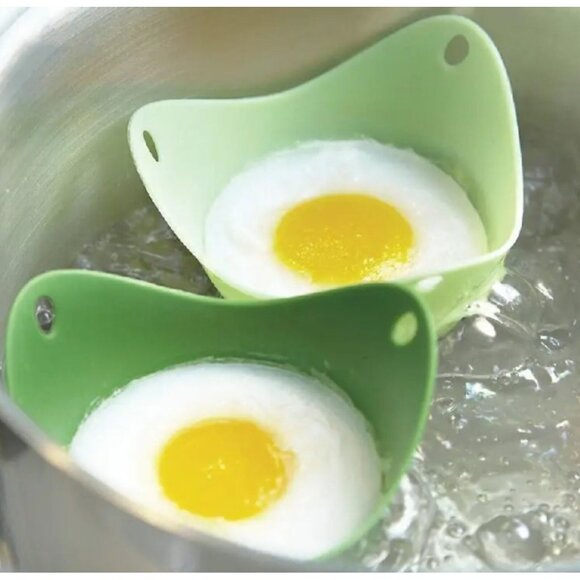 4-Pack Silicone Egg Poacher Cups Non-Stick, BPA-Free, Microwave & Stovetop Safe - Picture 6 of 7